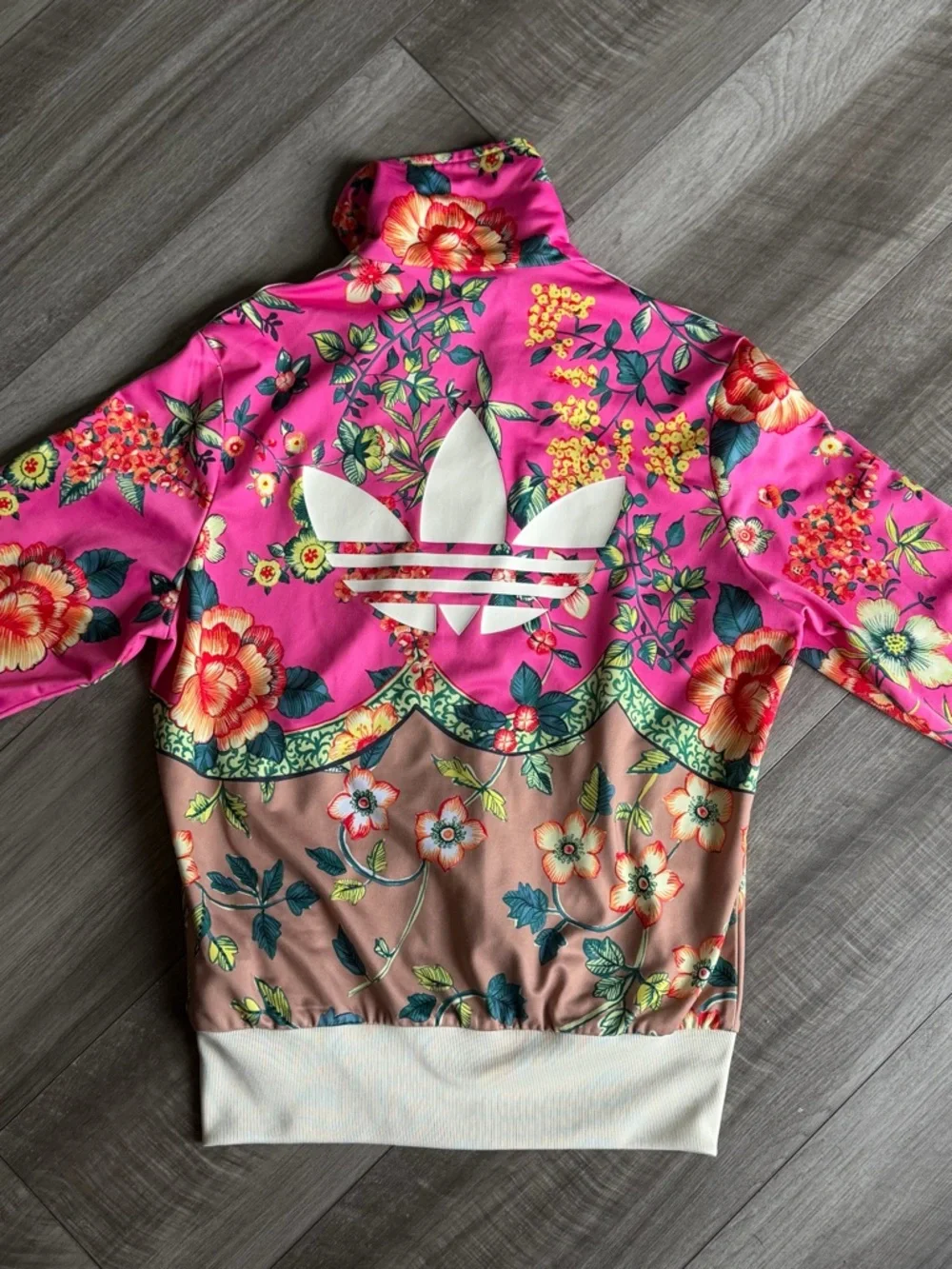 ADIDAS FARM RIO Jacket Women 34/XS JARDINETO Floral Firebird Trefoil - Picture 3 of 9